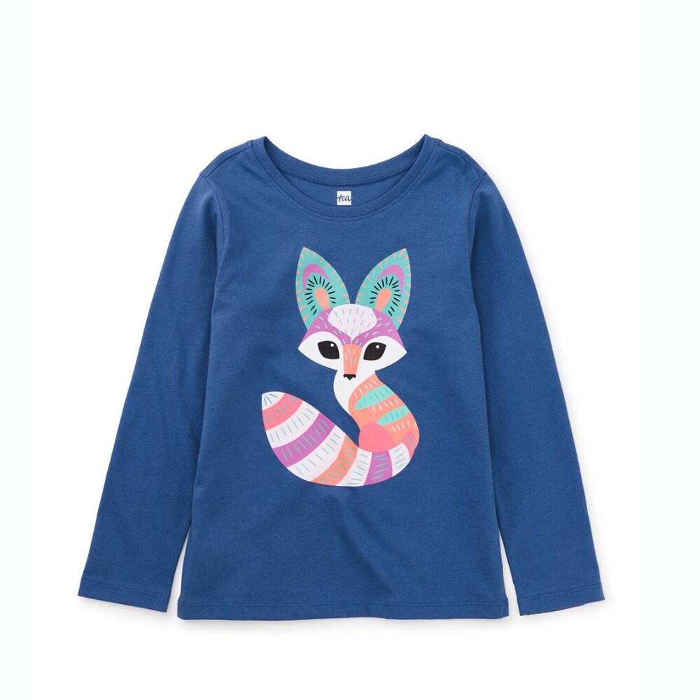 Tea Collection Girls T-Shirt Long Sleeve Fox Tee